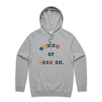 Load image into Gallery viewer, Hoodie &quot;School of Fashion&quot; Colored Font
