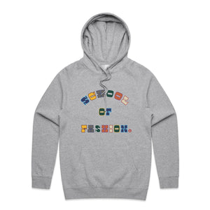 Hoodie "School of Fashion" Colored Font